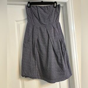 Navy J Crew strapless dress, size 4